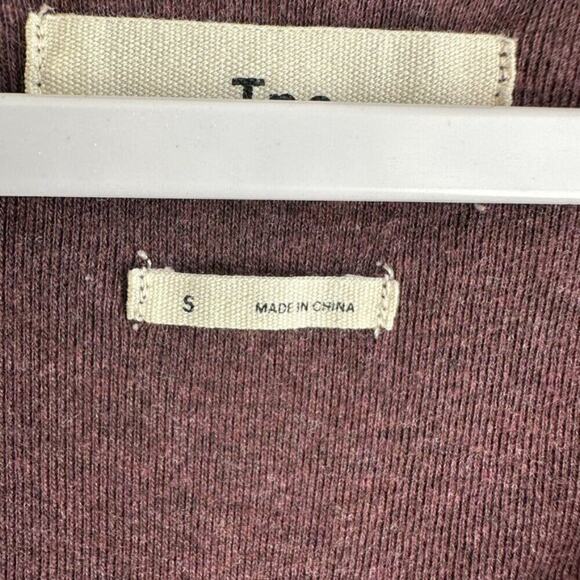 Aritzia TNA‎ Long Sleeve Scoopneck Tee Women's S Heathered Maroon Lightweight - Picture 4 of 8